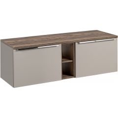 Comad Santa Fe Taupe SETSFTB140CMSANTAFEOAK8101 szafka z blatem 140x46x46 cm podumywalkowa wisząca szara