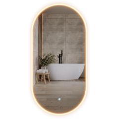 Corsan Ovo L5010A lustro 50x100 cm owalne z oświetleniem z matą grzewczą