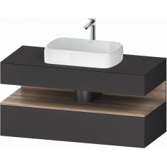 Duravit Qatego QA4732055490010 szafka 120x55x60 cm podumywalkowa wisząca grafit