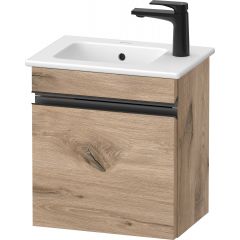 Duravit Sivida SV4642LBD550000 szafka 40x28.7x44.3 cm podumywalkowa wisząca czarna-dąb