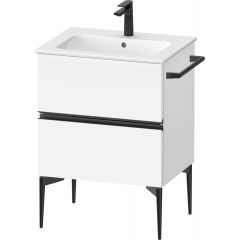 Duravit Sivida SV46430BD180000 szafka 61x47.7x59.1 cm podumywalkowa wisząca biała-czarna