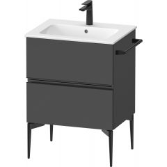 Duravit Sivida SV46430BD490000 szafka 61x47.7x59.1 cm podumywalkowa wisząca czarna-grafitowa