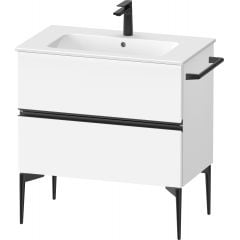 Duravit Sivida SV46440BD180000 szafka 81x47.7x59.1 cm podumywalkowa wisząca biała-czarna