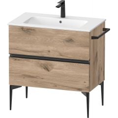 Duravit Sivida SV46440BD550000 szafka 81x47.7x59.1 cm podumywalkowa wisząca czarna-dąb