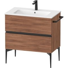 Duravit Sivida SV46440BD790000 szafka 81x47.7x59.1 cm podumywalkowa wisząca czarna-orzech