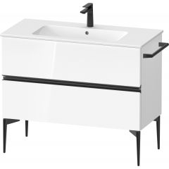 Duravit Sivida SV46450BD220000 szafka 101x47.7x59.1 cm podumywalkowa wisząca biała-czarna