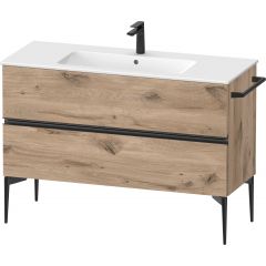 Duravit Sivida SV46460BD550000 szafka 121x47.7x59.1 cm podumywalkowa wisząca czarna-dąb