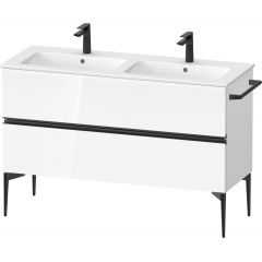 Duravit Sivida SV46470BD220000 szafka 128x47.7x59.1 cm podumywalkowa wisząca biała-czarna