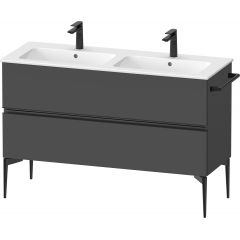 Duravit Sivida SV46470BD490000 szafka 128x47.7x59.1 cm podumywalkowa wisząca czarna-grafitowa