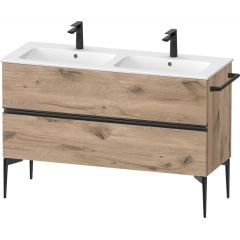 Duravit Sivida SV46470BD550000 szafka 128x47.7x59.1 cm podumywalkowa wisząca czarna-dąb