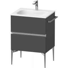 Duravit Sivida SV4650010490000 szafka 61x47.7x59.2 cm podumywalkowa wisząca grafitowa-chrom