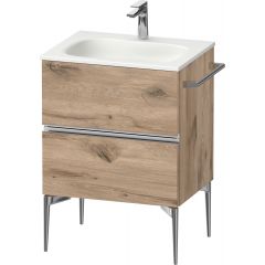 Duravit Sivida SV4650010550000 szafka 61x47.7x59.2 cm podumywalkowa wisząca dąb-chrom