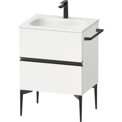 Duravit Sivida SV46500BD180000 szafka 61x47.7x59.2 cm podumywalkowa wisząca biała-czarna