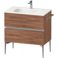 Duravit Sivida SV4651010790000 szafka 81x47.7x59.2 cm podumywalkowa wisząca orzech-chrom