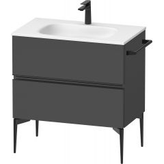 Duravit Sivida SV46510BD490000 szafka 81x47.7x59.2 cm podumywalkowa wisząca czarna-grafitowa