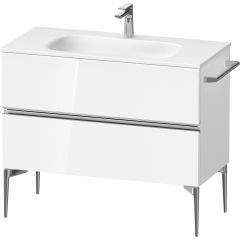 Duravit Sivida SV4652010220000 szafka 101x47.7x59.2 cm podumywalkowa wisząca biała-chrom