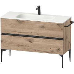 Duravit Sivida SV46530BD550000 szafka 121x47.7x59.2 cm podumywalkowa wisząca czarna-dąb