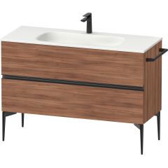 Duravit Sivida SV46530BD790000 szafka 121x47.7x59.2 cm podumywalkowa wisząca czarna-orzech