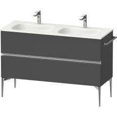 Duravit Sivida SV4654010490000 szafka 128x47.7x59.2 cm podumywalkowa wisząca grafitowa-chrom