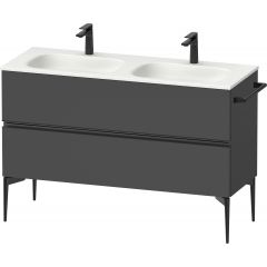 Duravit Sivida SV46540BD490000 szafka 128x47.7x59.2 cm podumywalkowa wisząca czarna-grafitowa