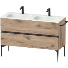 Duravit Sivida SV46540BD550000 szafka 128x47.7x59.2 cm podumywalkowa wisząca czarna-dąb