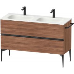 Duravit Sivida SV46540BD790000 szafka 128x47.7x59.2 cm podumywalkowa wisząca czarna-orzech