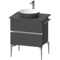 Duravit Sivida SV4657010490000 szafka 64.5x47.5x54.8 cm podumywalkowa wisząca grafitowa-chrom