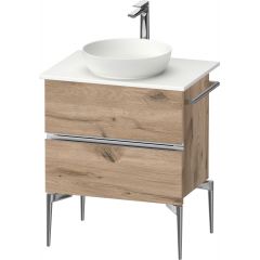 Duravit Sivida SV4657010550000 szafka 64.5x47.5x54.8 cm podumywalkowa wisząca dąb-chrom