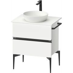 Duravit Sivida SV46570BD180000 szafka 64.5x47.5x54.8 cm podumywalkowa wisząca biała-czarna