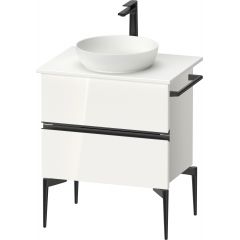 Duravit Sivida SV46570BD220000 szafka 64.5x47.5x54.8 cm podumywalkowa wisząca biała-czarna