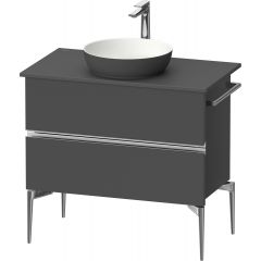 Duravit Sivida SV4658010490000 szafka 84.5x47.5x54.8 cm podumywalkowa wisząca grafitowa-chrom