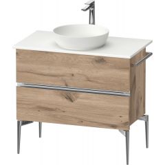 Duravit Sivida SV4658010550000 szafka 84.5x47.5x54.8 cm podumywalkowa wisząca dąb-chrom