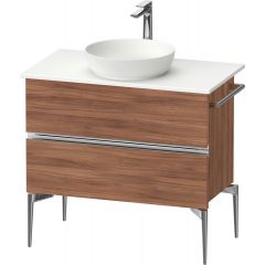 Duravit Sivida SV4658010790000 szafka 84.5x47.5x54.8 cm podumywalkowa wisząca orzech-chrom