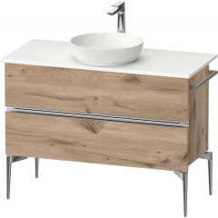 Duravit Sivida SV4659010550000 szafka 104.5x47.5x54.8 cm podumywalkowa wisząca dąb-chrom