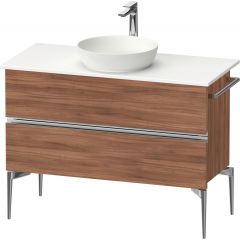 Duravit Sivida SV4659010790000 szafka 104.5x47.5x54.8 cm podumywalkowa wisząca orzech-chrom