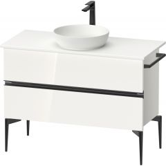 Duravit Sivida SV46590BD220000 szafka 104.5x47.5x54.8 cm podumywalkowa wisząca biała-czarna