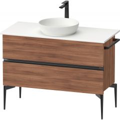 Duravit Sivida SV46590BD790000 szafka 104.5x47.5x54.8 cm podumywalkowa wisząca czarna-orzech