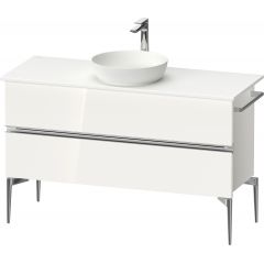 Duravit Sivida SV4660010220000 szafka 124.5x47.5x54.8 cm podumywalkowa wisząca biała-chrom