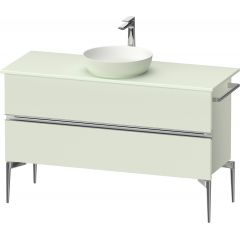 Duravit Sivida SV4660010HH0000 szafka 124.5x47.5x54.8 cm podumywalkowa wisząca zielona-chrom