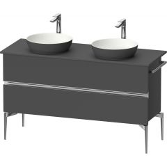 Duravit Sivida SV4661010490000 szafka 131.5x47.5x54.8 cm podumywalkowa wisząca grafitowa-chrom