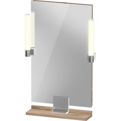 Duravit Sivida SV7420010550000 lustro 45x65 cm prostokątne z oświetleniem chrom-drewno