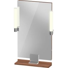 Duravit Sivida SV7420010790000 lustro 45x65 cm prostokątne z oświetleniem chrom-drewno