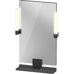 Duravit Sivida SV74200BD490000 lustro 45x65 cm prostokątne z oświetleniem czarny-grafit