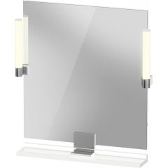 Duravit Sivida SV7421010220000 lustro 65x65 cm kwadratowe z oświetleniem biały-chrom