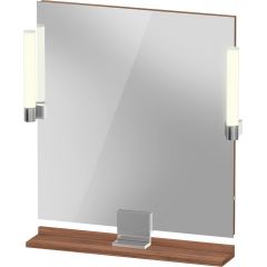 Duravit Sivida SV7421010790000 lustro 65x65 cm kwadratowe z oświetleniem chrom-drewno