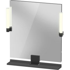 Duravit Sivida SV74210BD490000 lustro 65x65 cm prostokątne z oświetleniem czarny-grafit