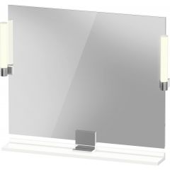 Duravit Sivida SV7422010180000 lustro 85x65 cm prostokątne z oświetleniem biały-chrom