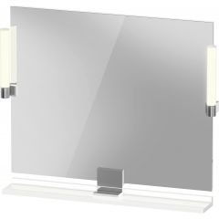 Duravit Sivida SV7422010220000 lustro 85x65 cm prostokątne z oświetleniem biały-chrom