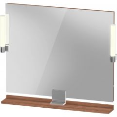 Duravit Sivida SV7422010790000 lustro 85x65 cm prostokątne z oświetleniem chrom-drewno