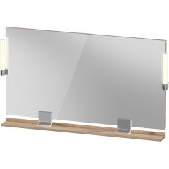 Duravit Sivida SV7424010550000 lustro 125x65 cm prostokątne z oświetleniem chrom-drewno